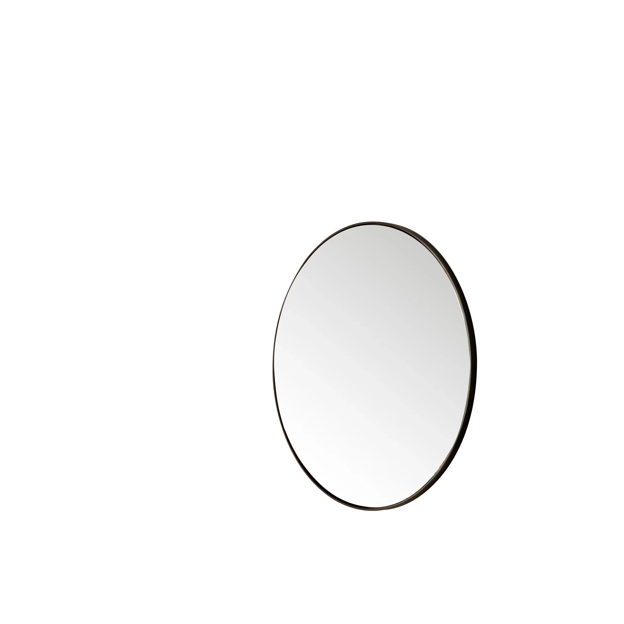 Rohe 30" Round Mirror, Matte Black