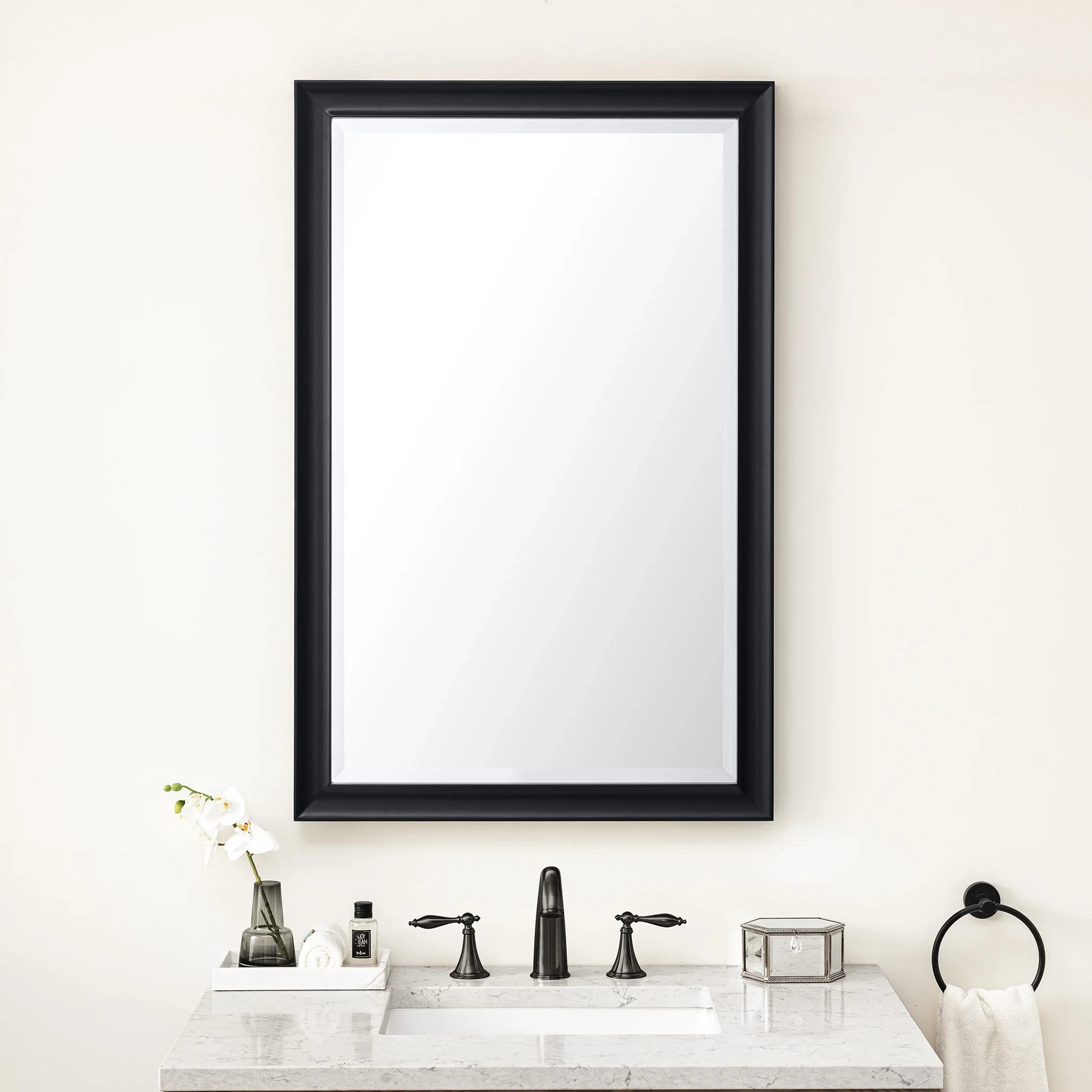 Glenbrooke 26" Mirror, Black Onyx