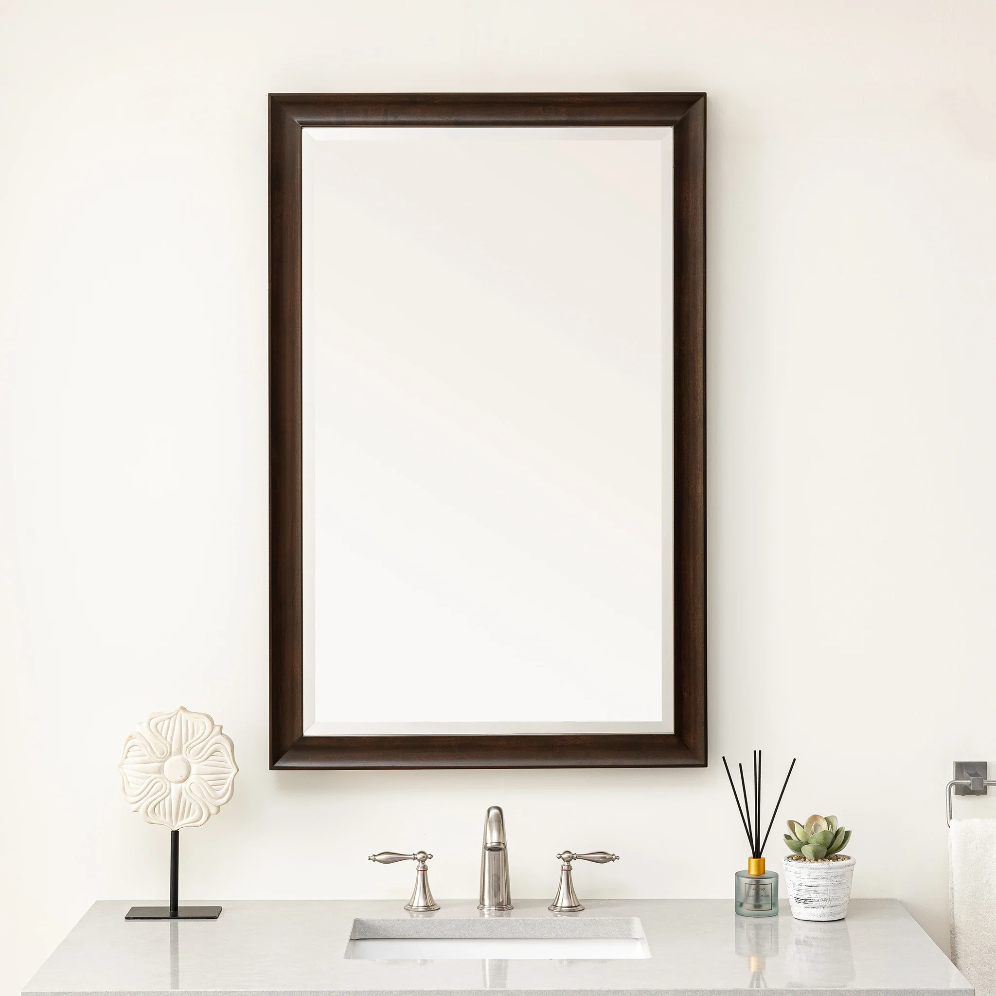 Glenbrooke 26" Mirror, Burnished Mahogany