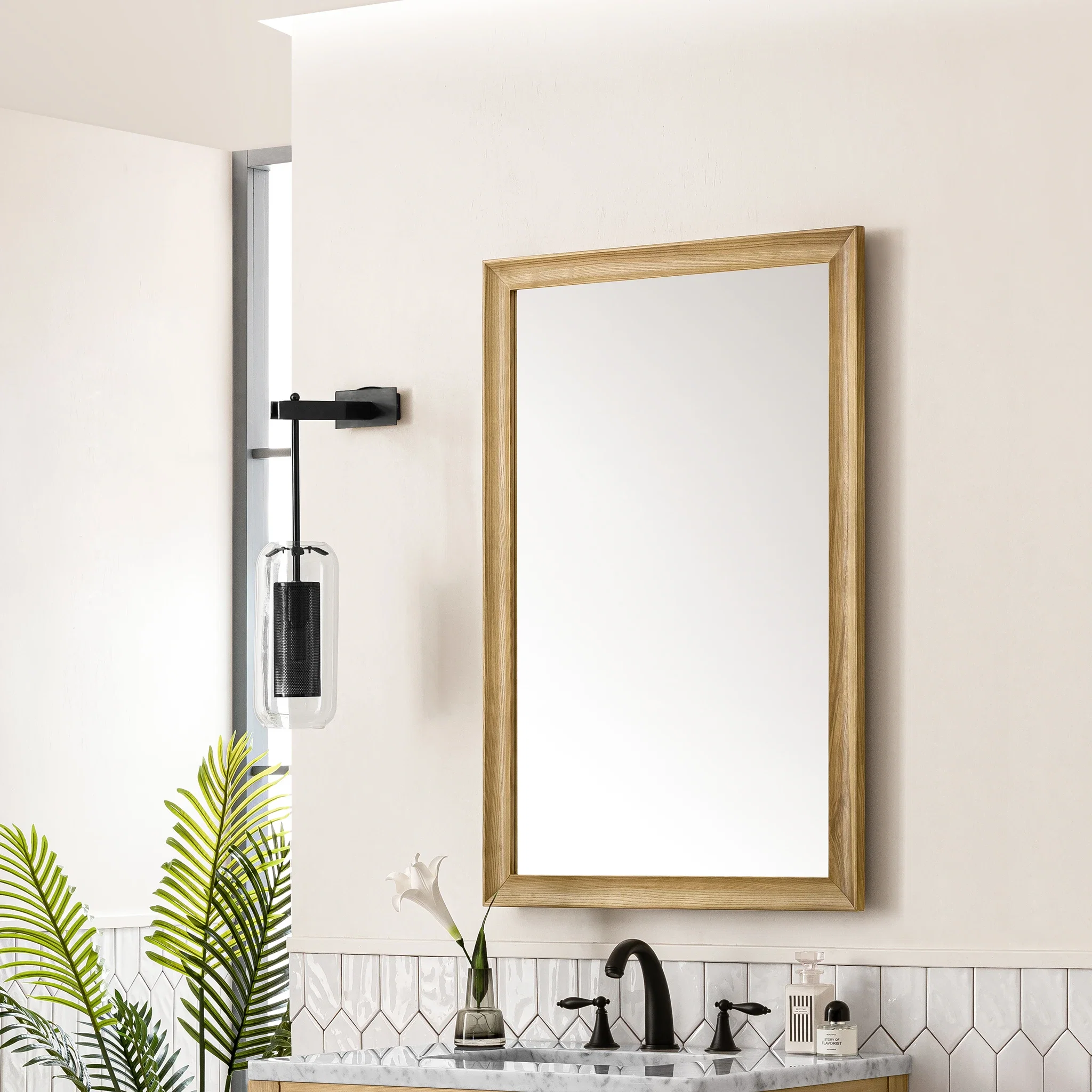 Glenbrooke 26" Mirror, Light Natural Oak