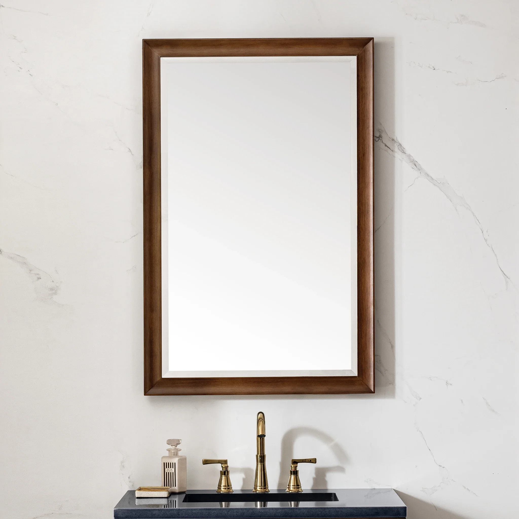 Glenbrooke 26" Mirror, Mid-Century Walnut