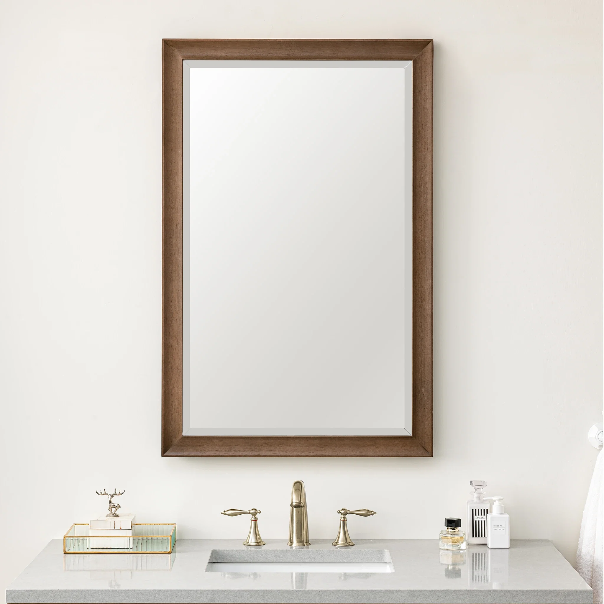 Glenbrooke 26" Mirror, Whitewashed Walnut