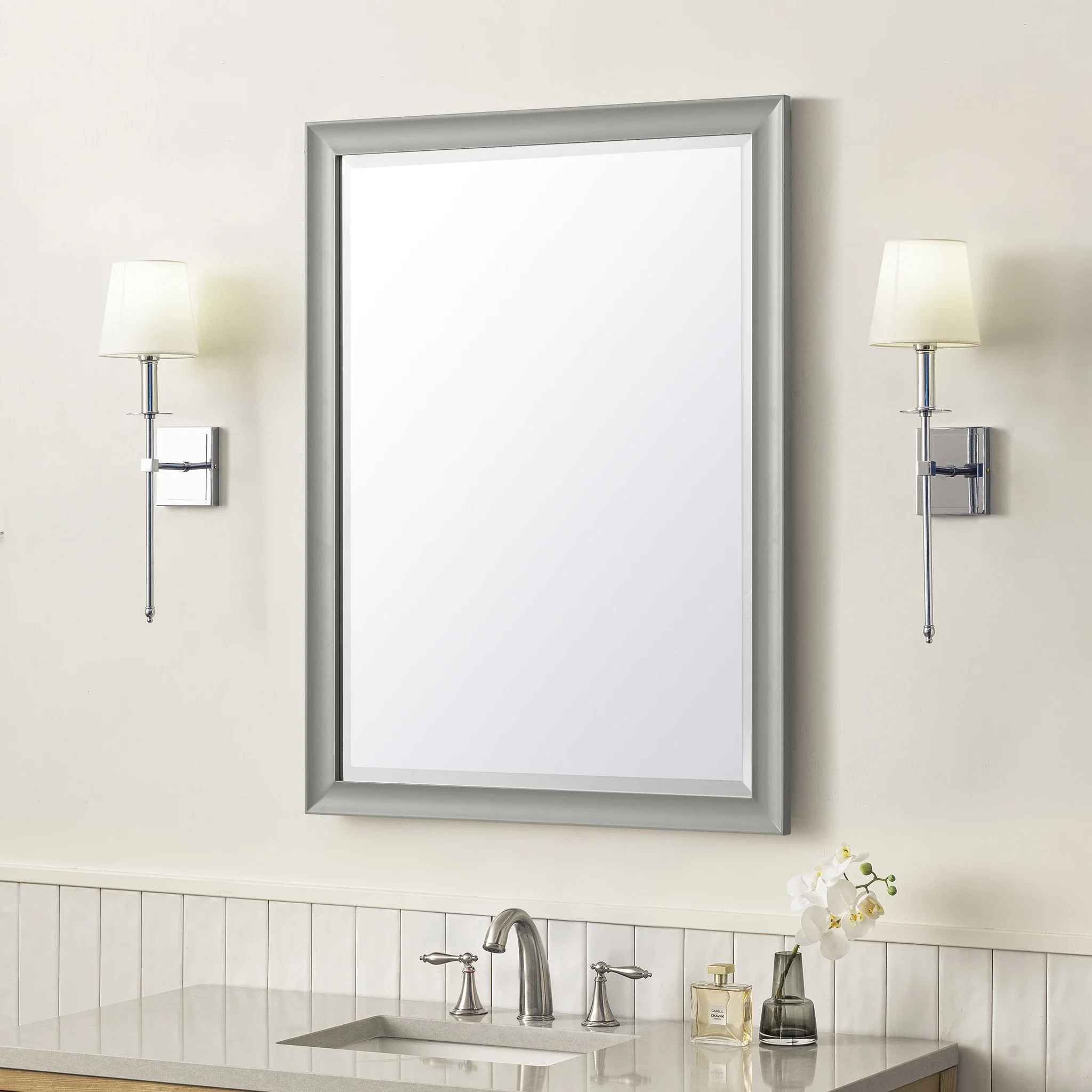 Glenbrooke 30" Mirror, Urban Gray