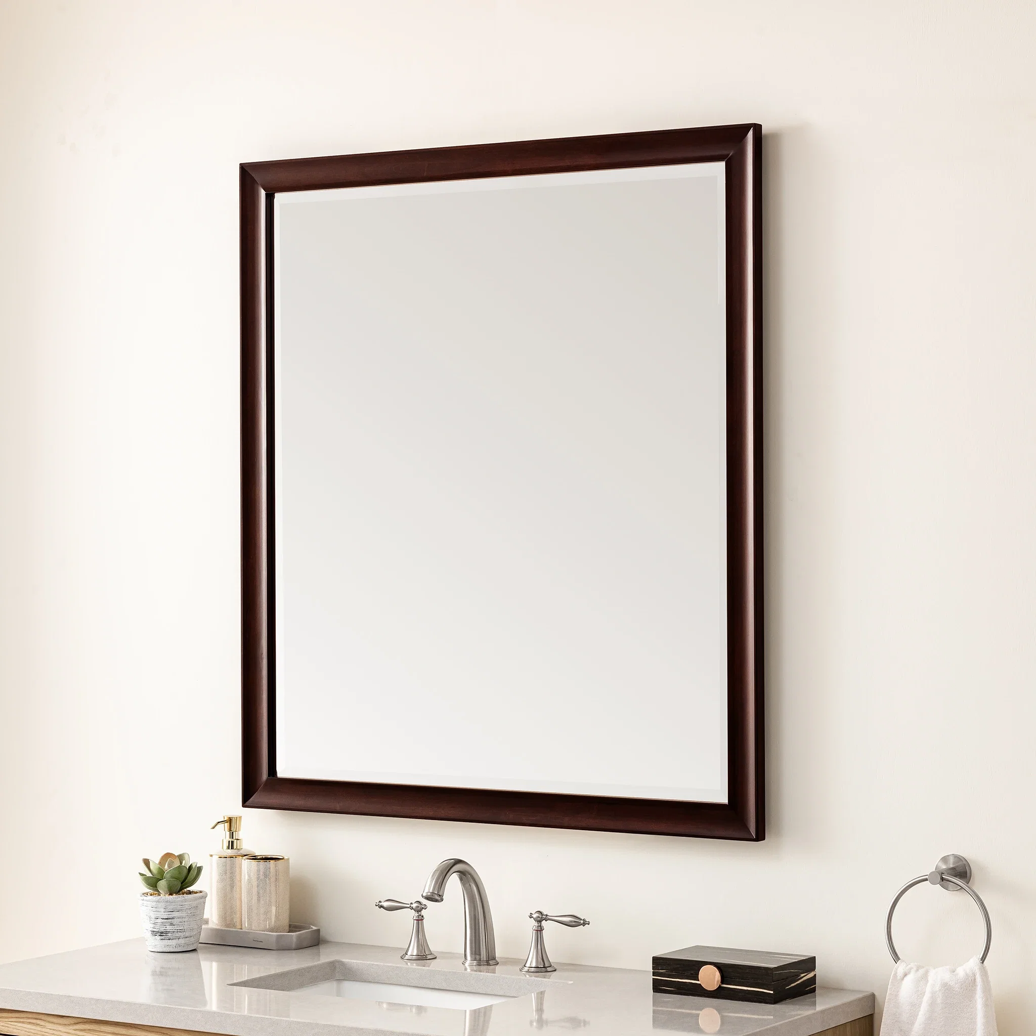 Glenbrooke 36" Mirror, Burnished Mahogany