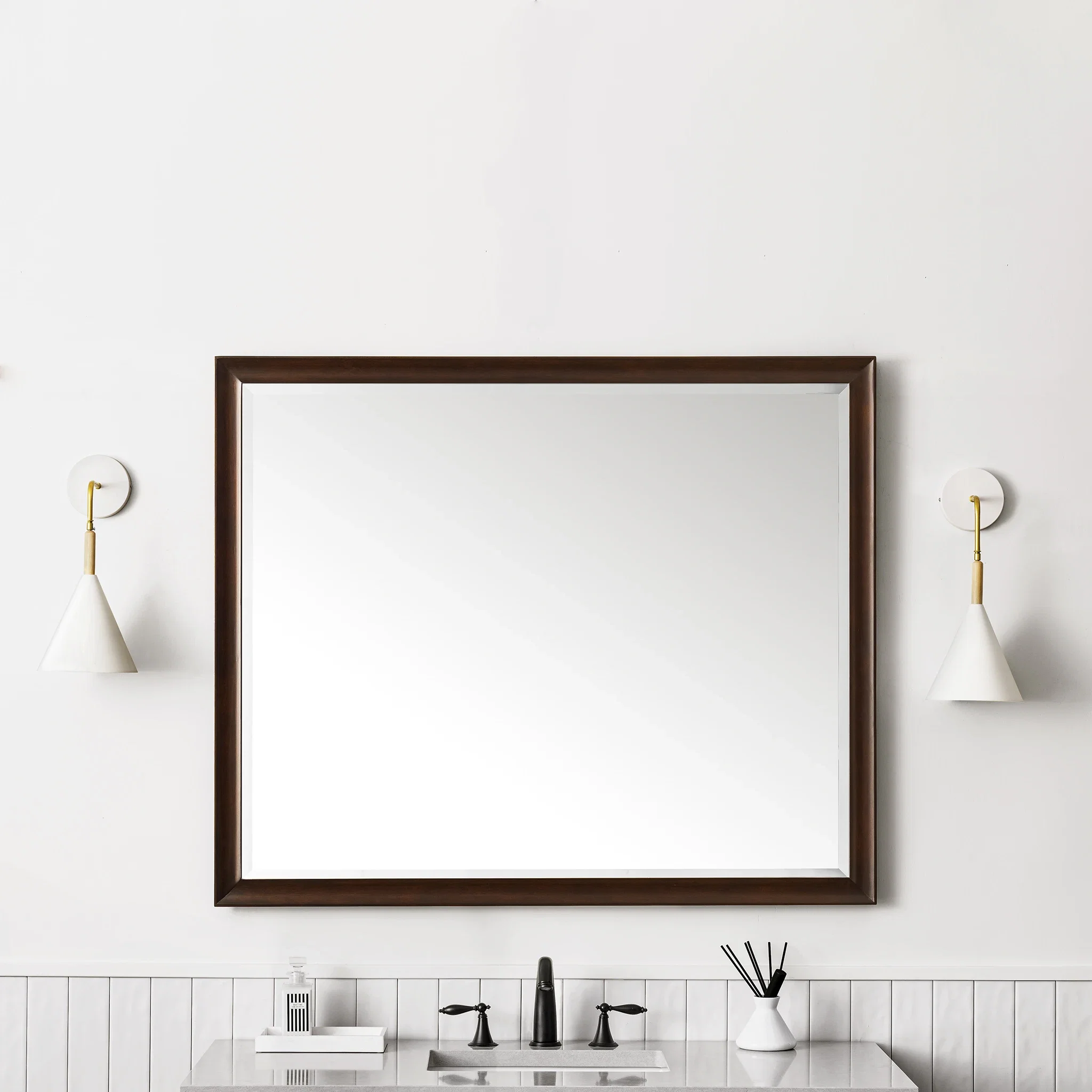 Glenbrooke 48" Mirror, Burnished Mahogany