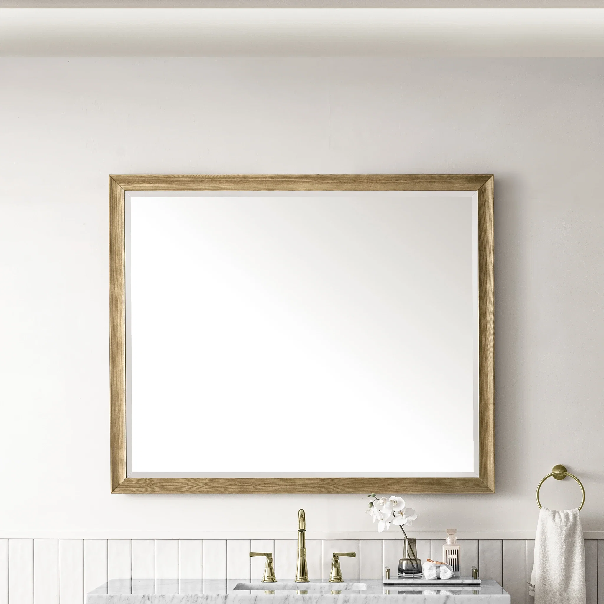 Glenbrooke 48" Mirror, Light Natural Oak
