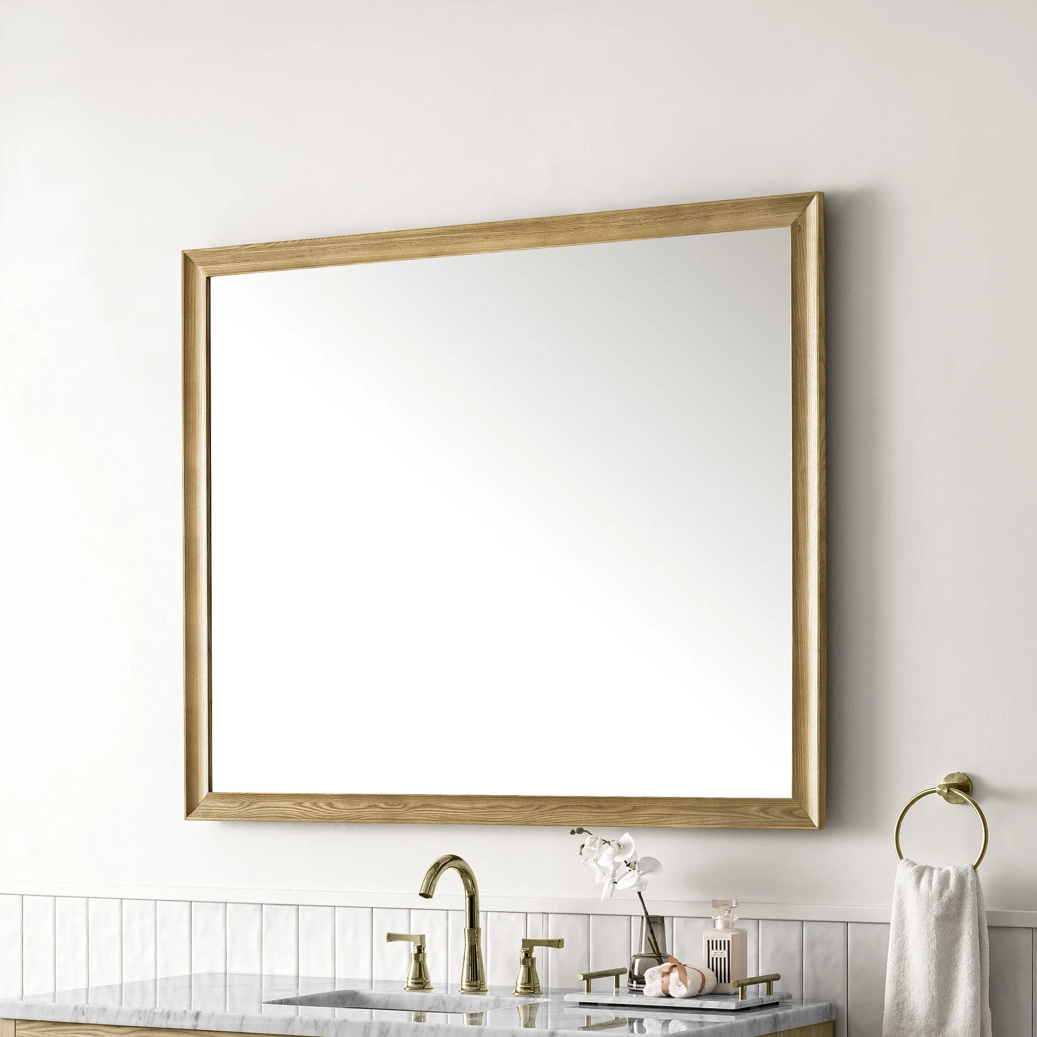 Glenbrooke 48" Mirror, Light Natural Oak