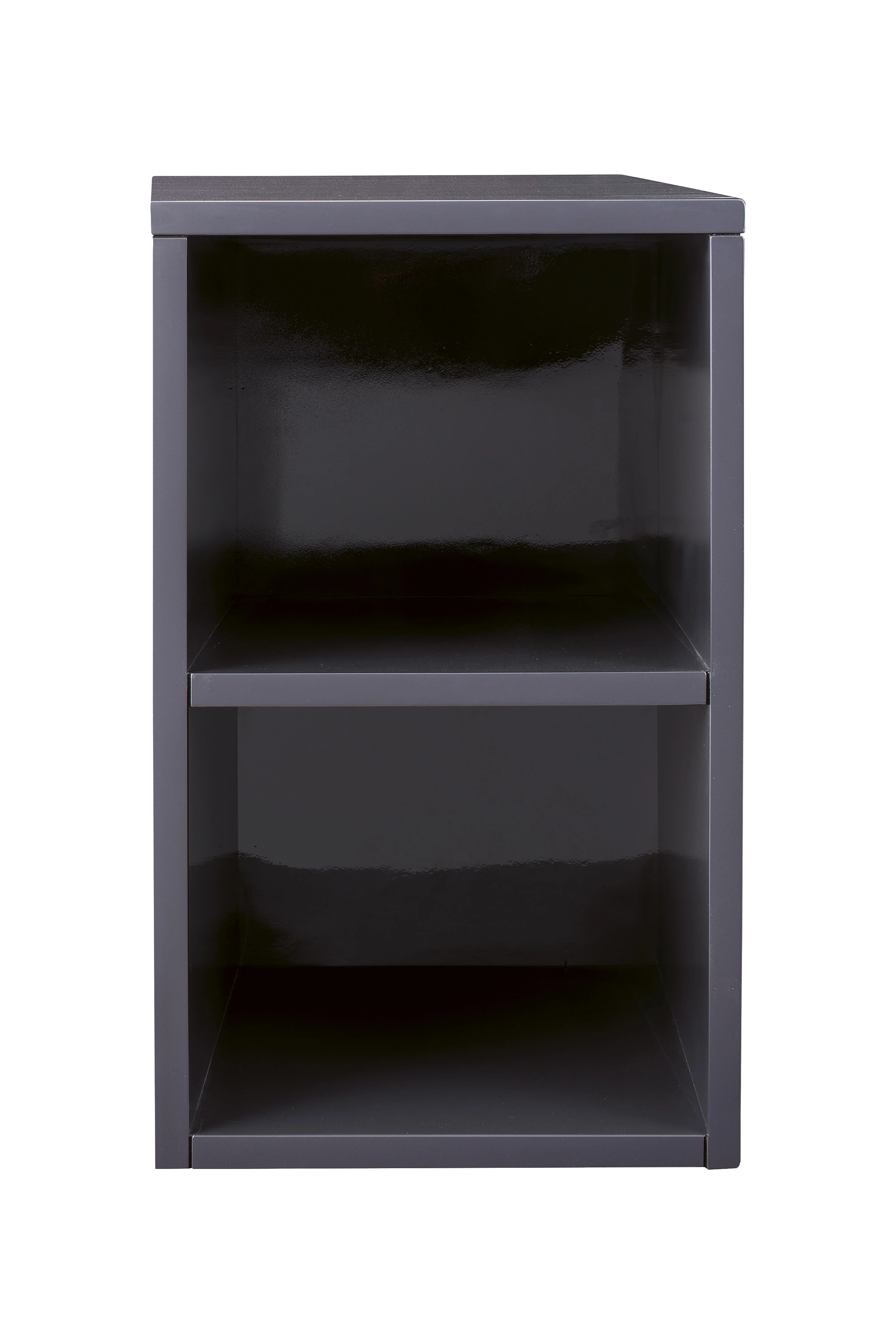 Milan 12" Storage Cabinet (Short), Modern Grey Glossy