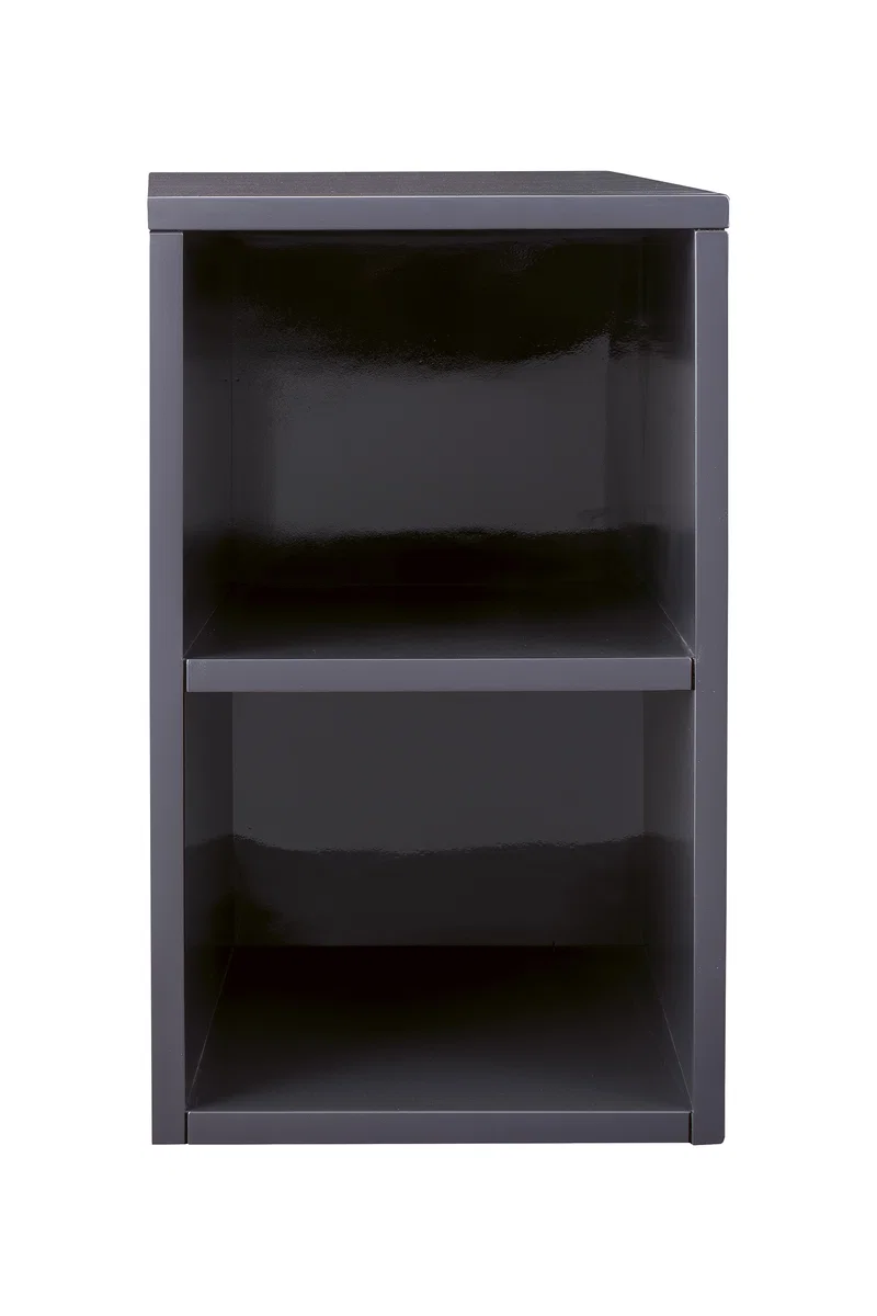 Milan 12" Storage Cabinet (Short), Modern Grey Glossy