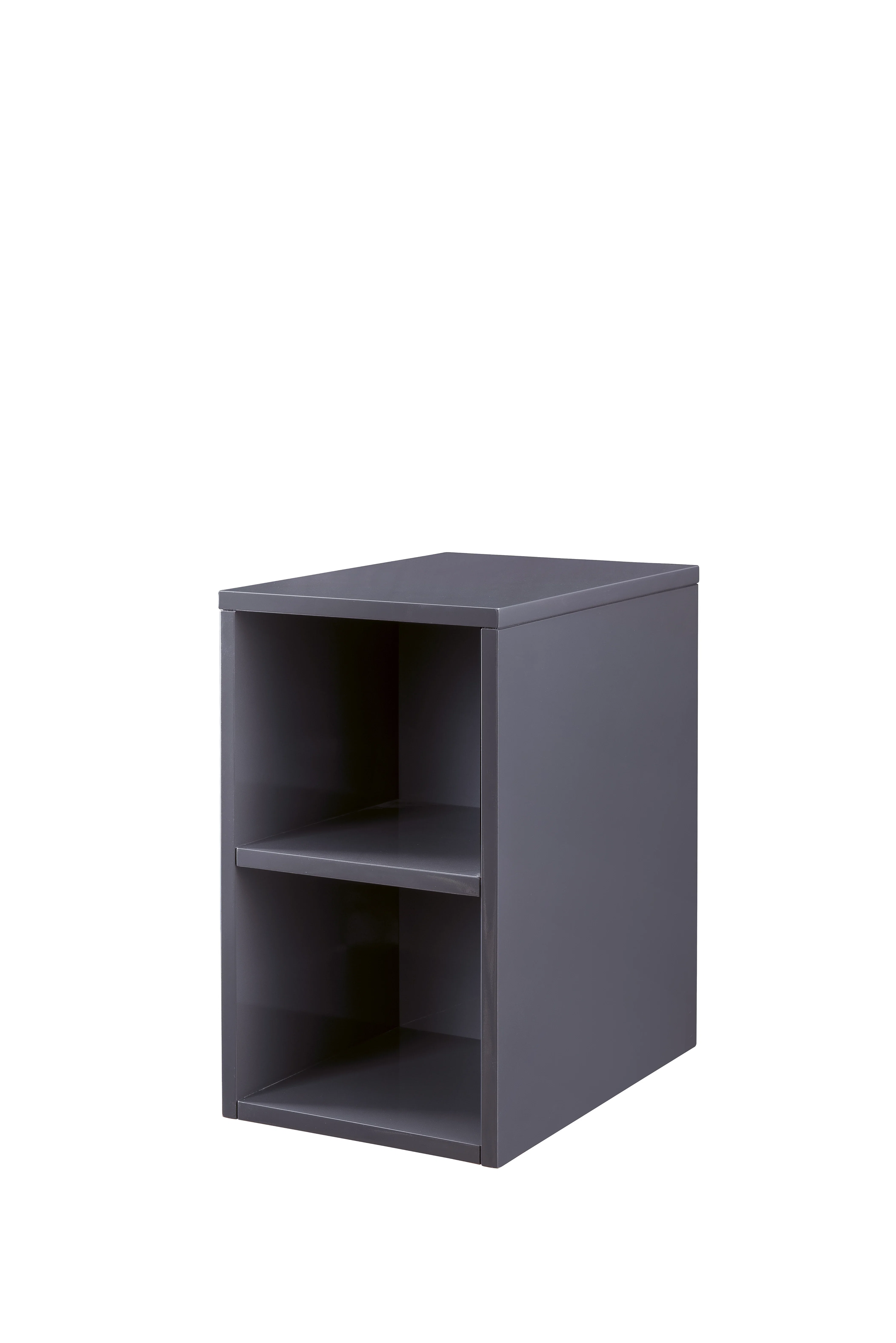 Milan 12" Storage Cabinet (Short), Modern Grey Glossy