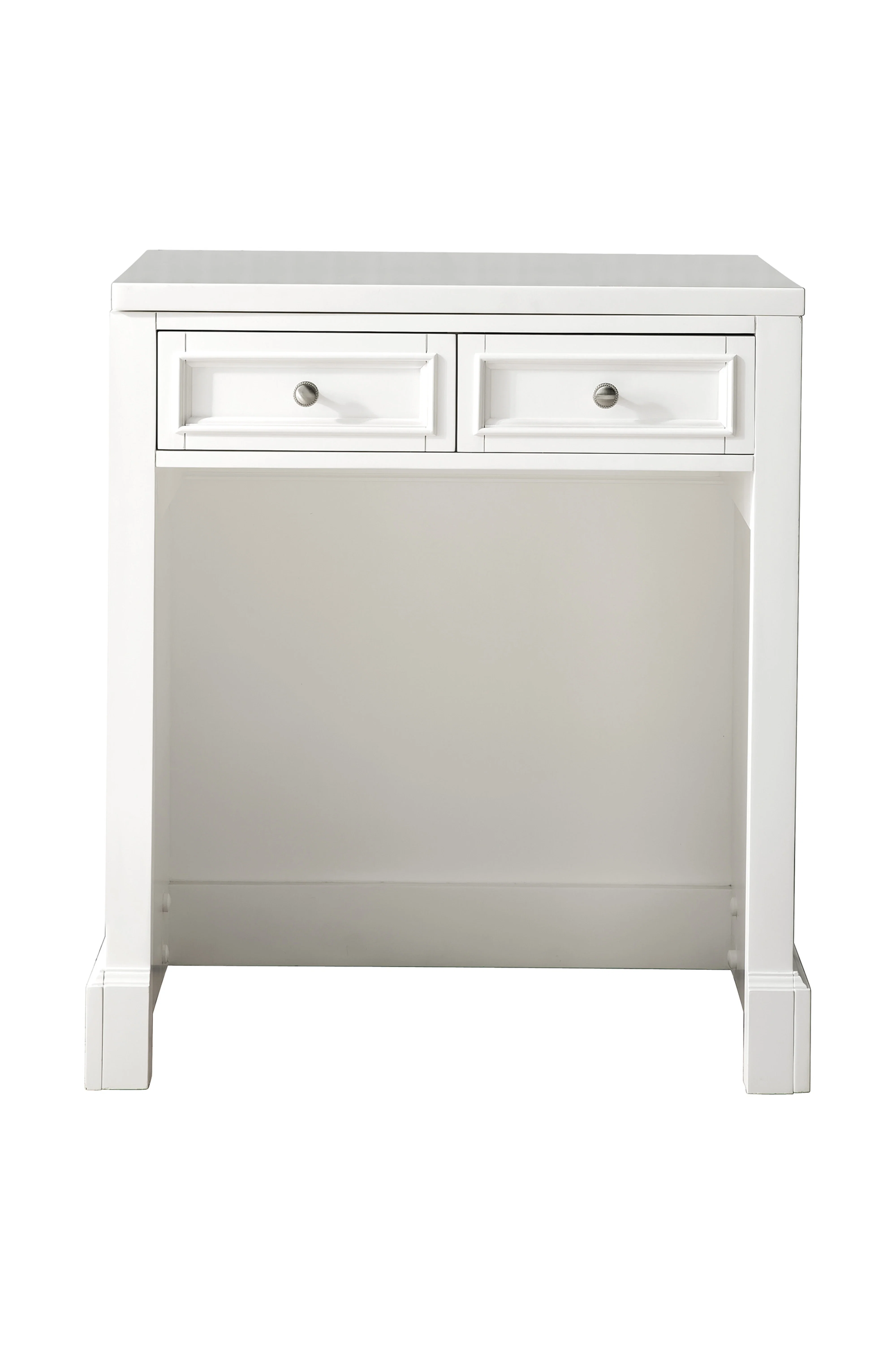 De Soto 30" Countertop Unit, Bright White w/ 3 CM White Zeus Silestone Top