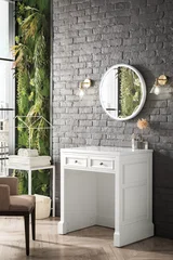 De Soto 30" Countertop Unit, Bright White w/ 3 CM White Zeus Silestone Top