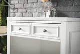 De Soto 30" Countertop Unit, Bright White w/ 3 CM White Zeus Silestone Top