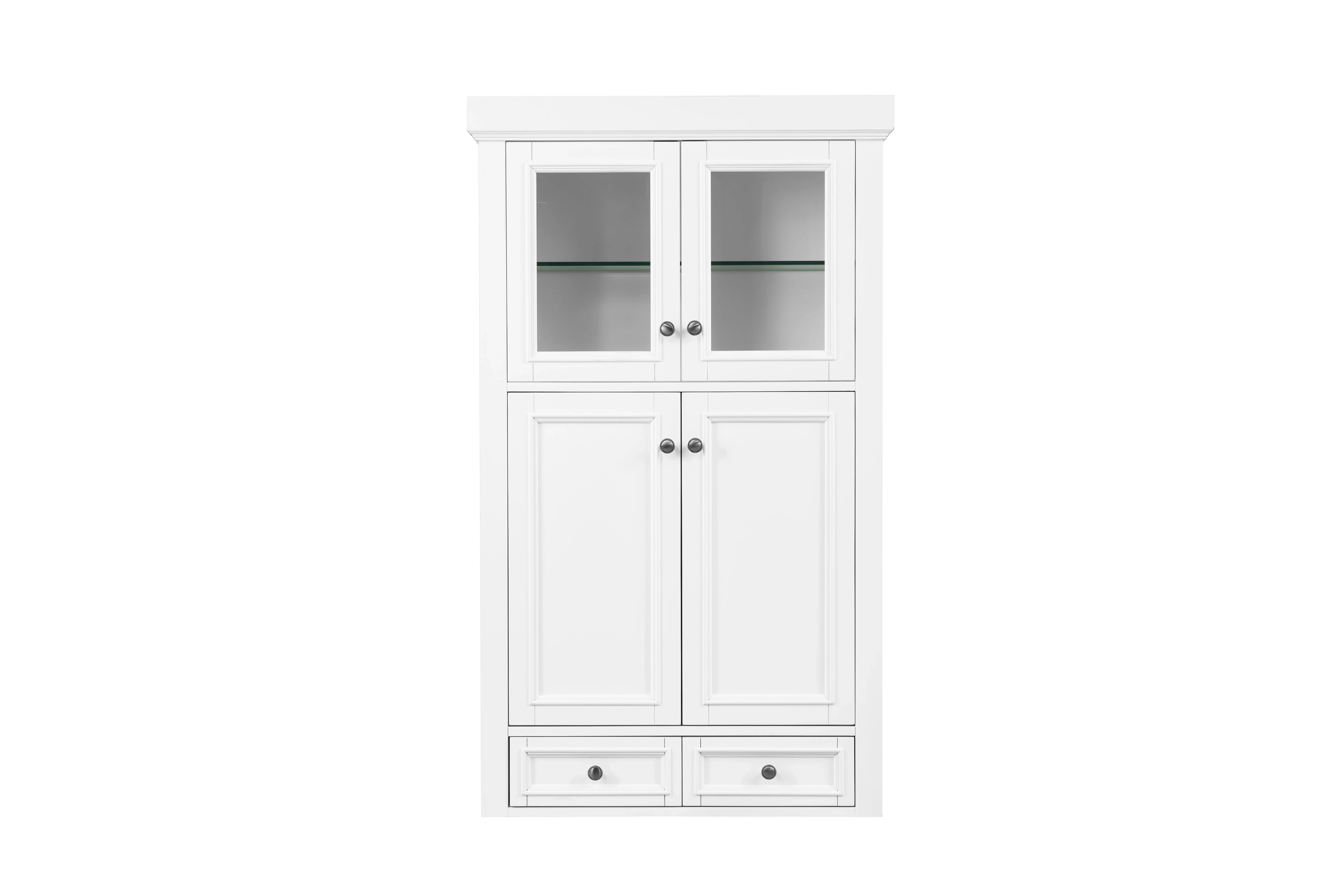 De Soto 30" Double Tower Hutch, Bright White