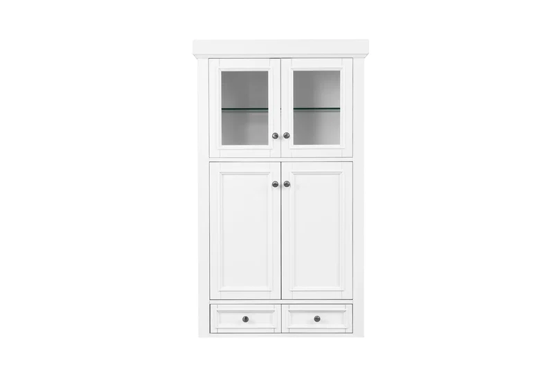 De Soto 30" Double Tower Hutch, Bright White