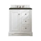 De Soto 30" Single Vanity, Bright White, w/ 3 CM Phantome Eclos Top