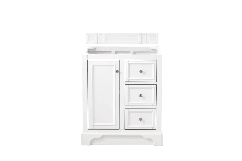 De Soto 30" Single Vanity Cabinet, Bright White