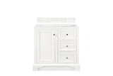 De Soto 36" Single Vanity Cabinet, Bright White