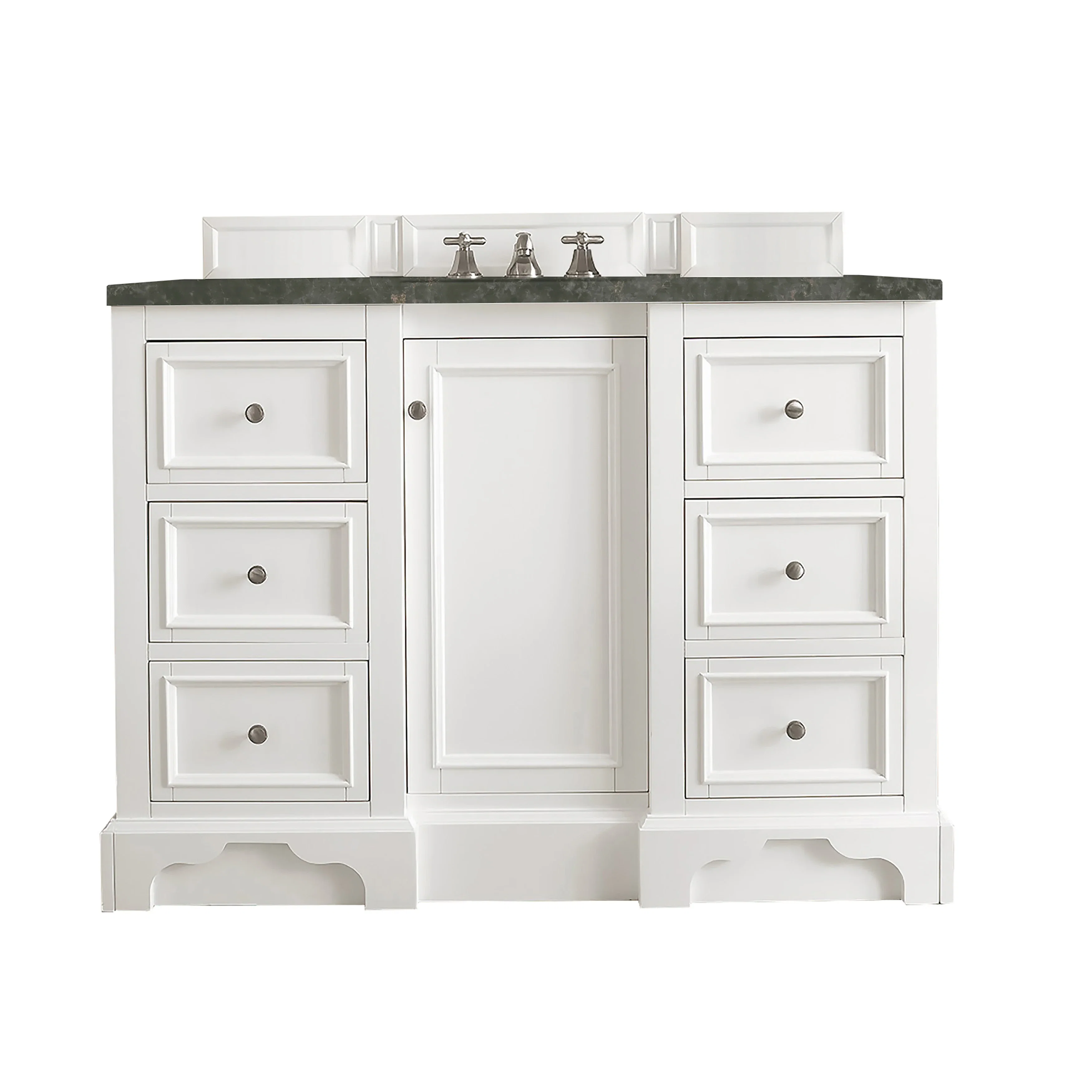 De Soto 48" Single Vanity, Bright White, w/ 3 CM Phantome Eclos Top