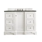 De Soto 48" Single Vanity, Bright White, w/ 3 CM Phantome Eclos Top