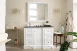 De Soto 48" Single Vanity, Bright White, w/ 3 CM Phantome Eclos Top