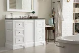 De Soto 48" Single Vanity, Bright White, w/ 3 CM Phantome Eclos Top