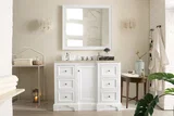 De Soto 48" Single Vanity, Bright White, w/ 3 CM Tajnar Eclos Top