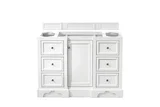 De Soto 48" Single Vanity Cabinet, Bright White