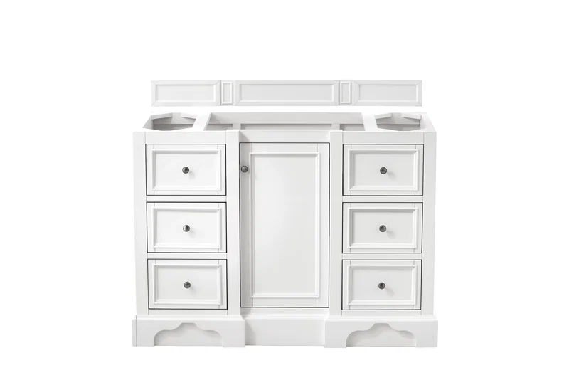 De Soto 48" Single Vanity Cabinet, Bright White