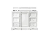 De Soto 48" Single Vanity Cabinet, Bright White