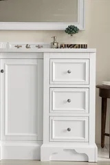 De Soto 48" Single Vanity Cabinet, Bright White