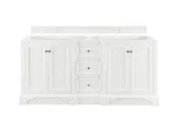De Soto 72" Double Vanity Cabinet, Bright White