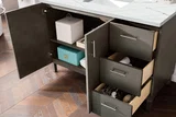 Metropolitan 48" Single Vanity, Silver Oak w/ 3 CM Ethereal Noctis Silestone Top