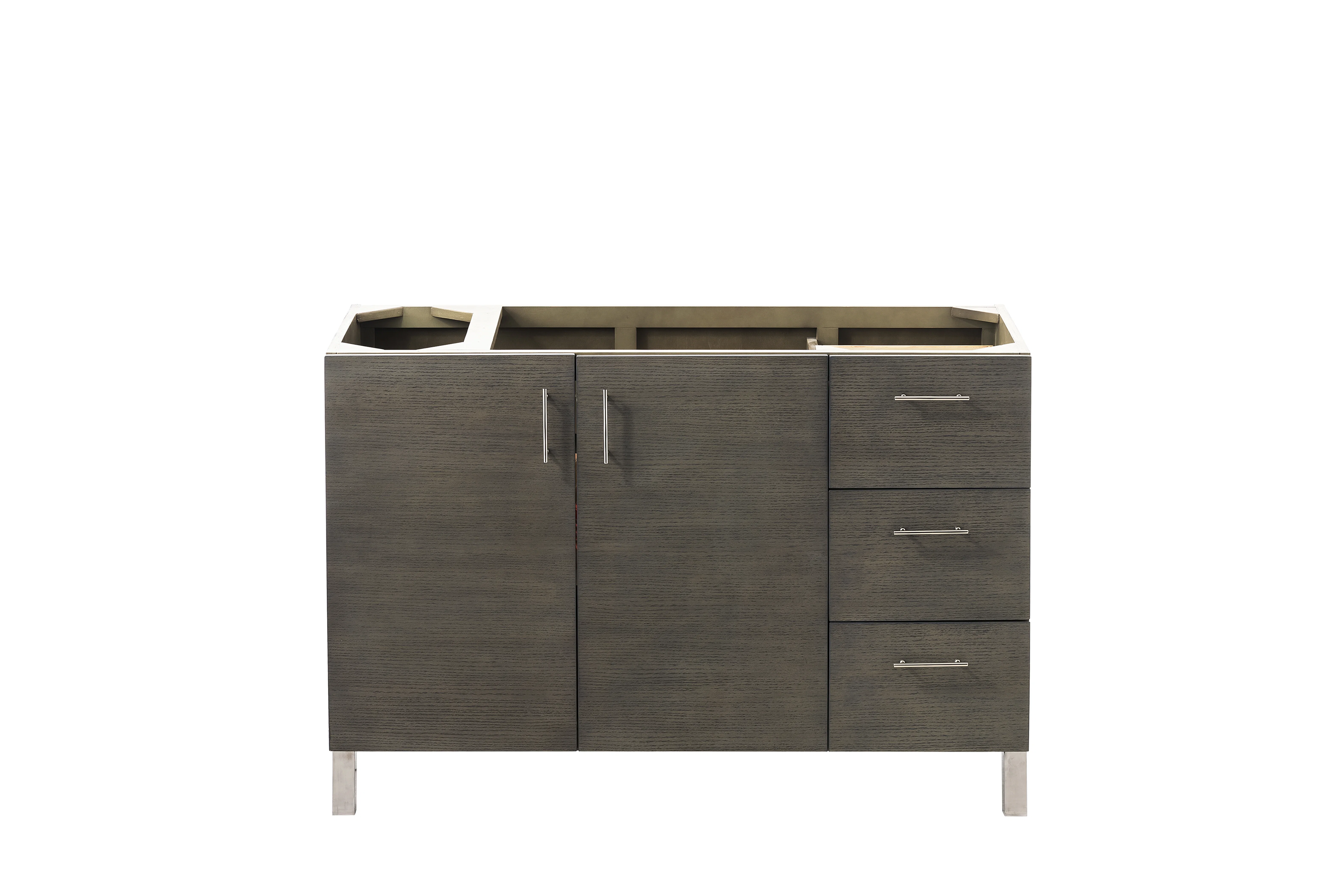 Metropolitan 48" Single Vanity Cabinet, Silver Oak