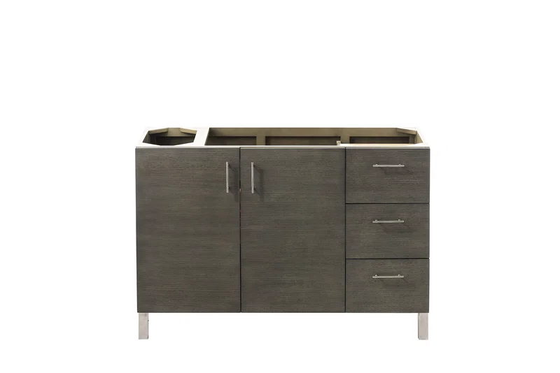 Metropolitan 48" Single Vanity Cabinet, Silver Oak