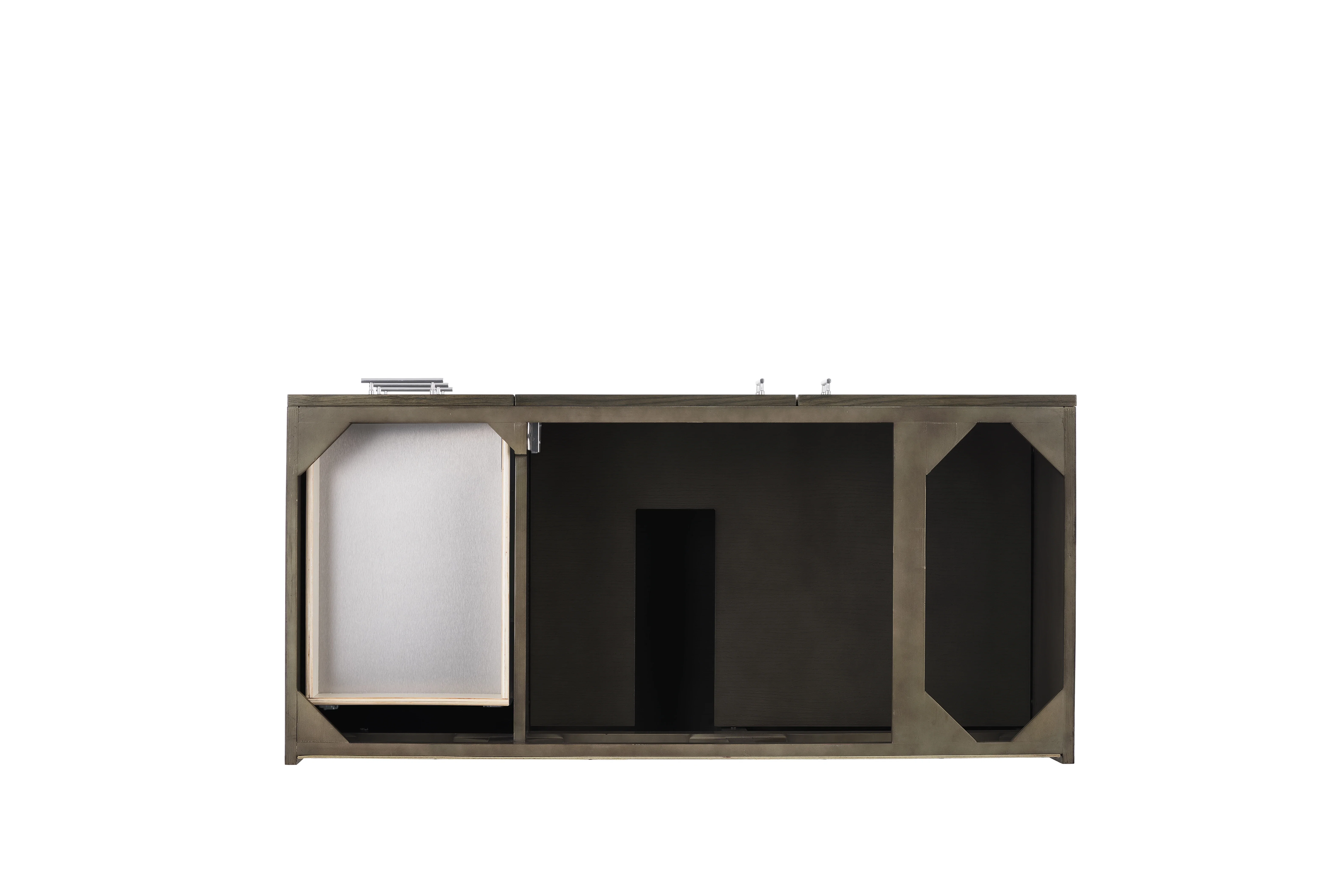 Metropolitan 48" Single Vanity Cabinet, Silver Oak
