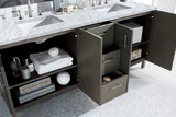 Metropolitan 72" Double Vanity, Silver Oak w/ 3 CM Carrara Marble Top
