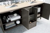 Metropolitan 72" Double Vanity, Silver Oak w/ 3 CM Eternal Marfil Silestone Top