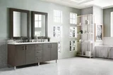 Metropolitan 72" Double Vanity, Silver Oak w/ 3 CM Ethereal Noctis Silestone Top