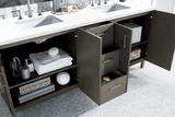 Metropolitan 72" Double Vanity, Silver Oak w/ 3 CM White Zeus Silestone Top