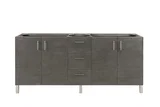Metropolitan 72" Double Vanity Cabinet, Silver Oak