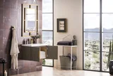 Columbia 31.5" Single Vanity, Ash Gray w/ White Glossy Composite Stone Top