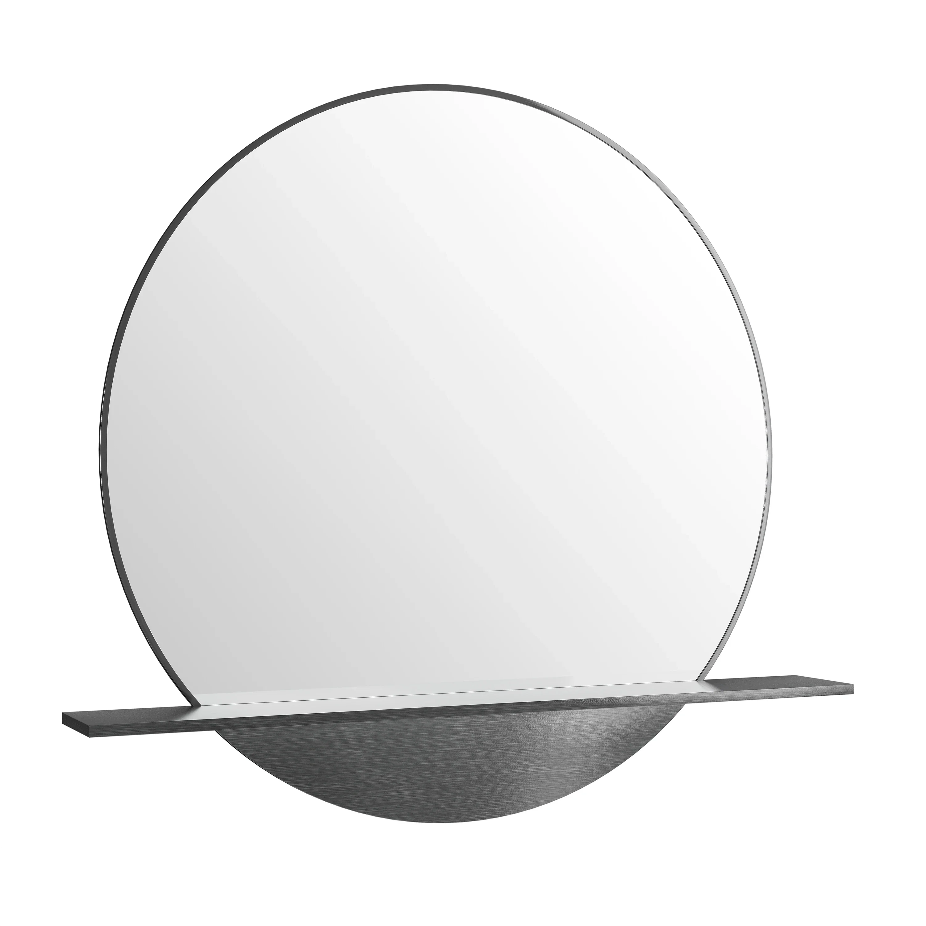 Platform 24" Mirror, Modern Iron