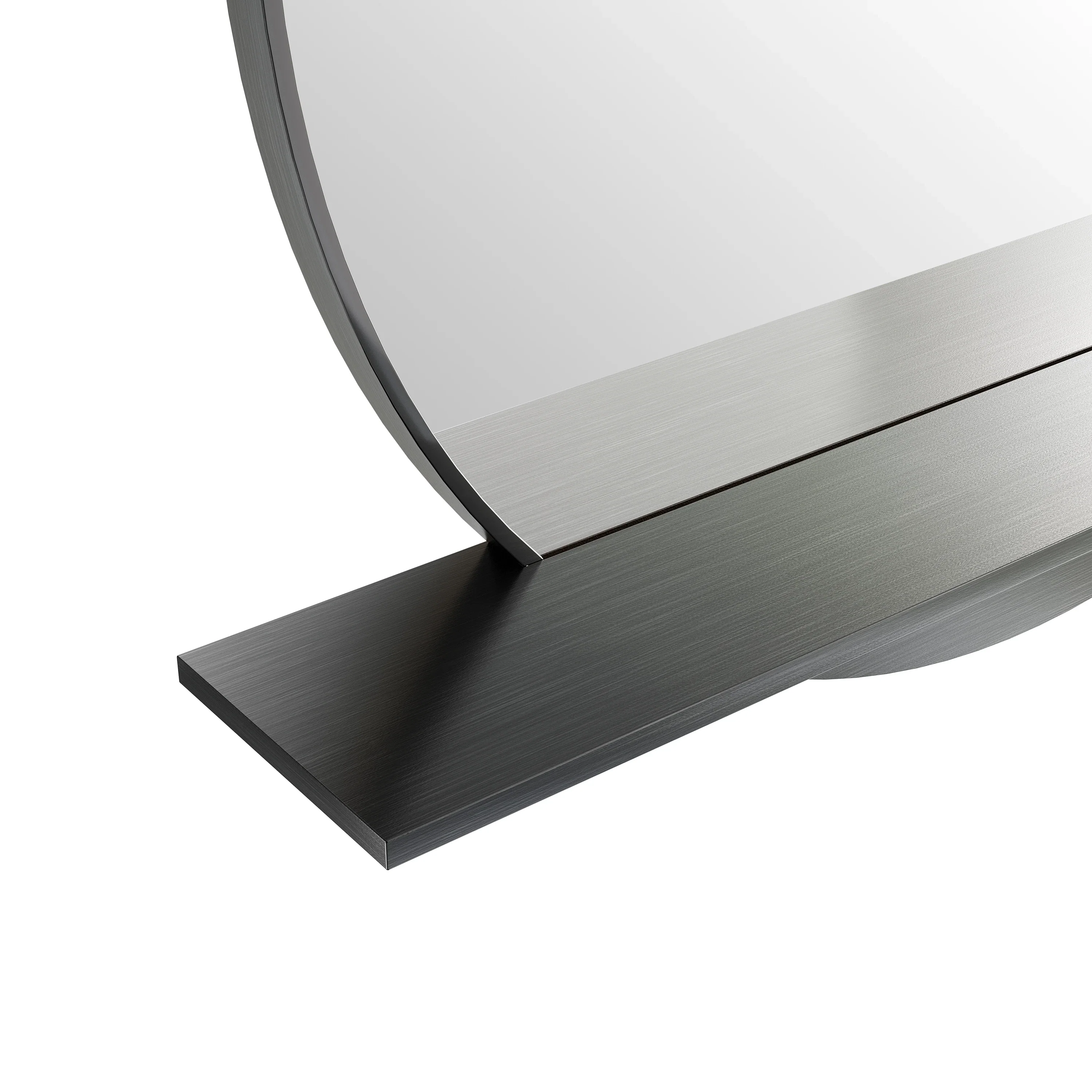 Platform 24" Mirror, Modern Iron