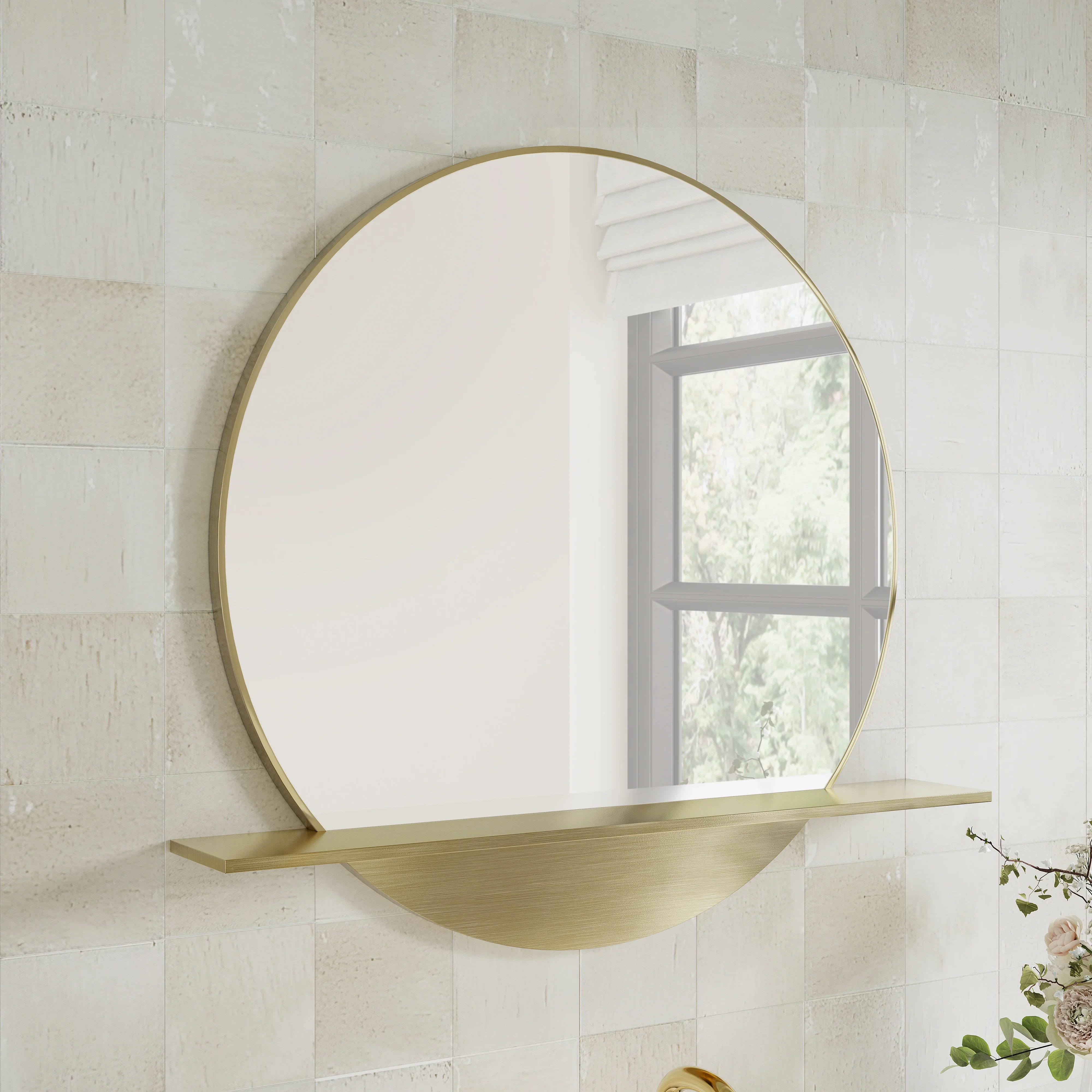 Platform 24" Mirror, Radiant Gold