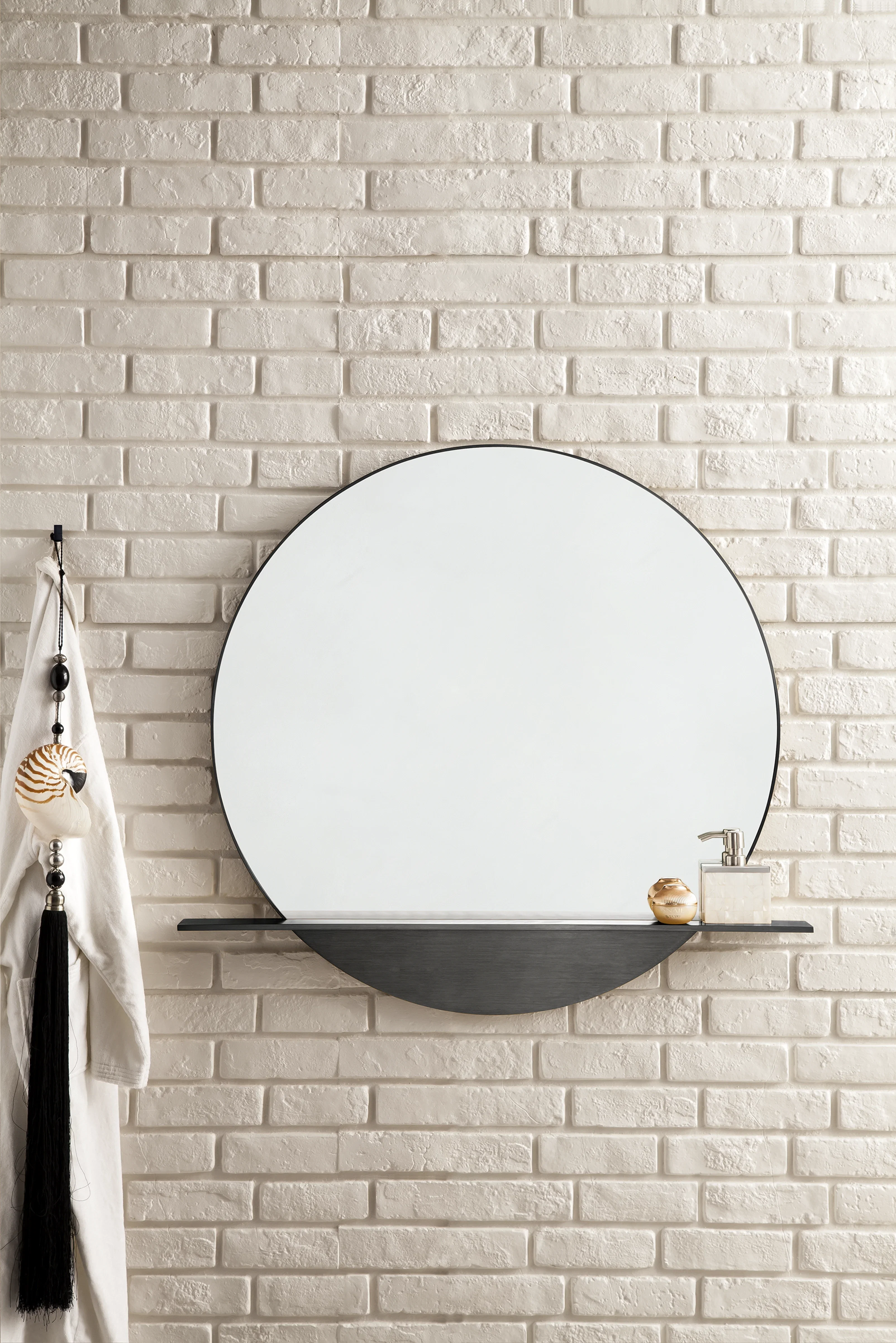 Platform 36" Mirror, Modern Iron