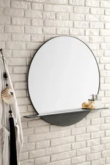 Platform 36" Mirror, Modern Iron