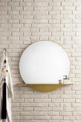 Platform 36" Mirror, Radiant Gold