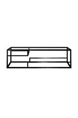 59" Cabinet base for Columbia Cabinets, Matte Black