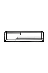 72" Cabinet base for Columbia Cabinets, Matte Black
